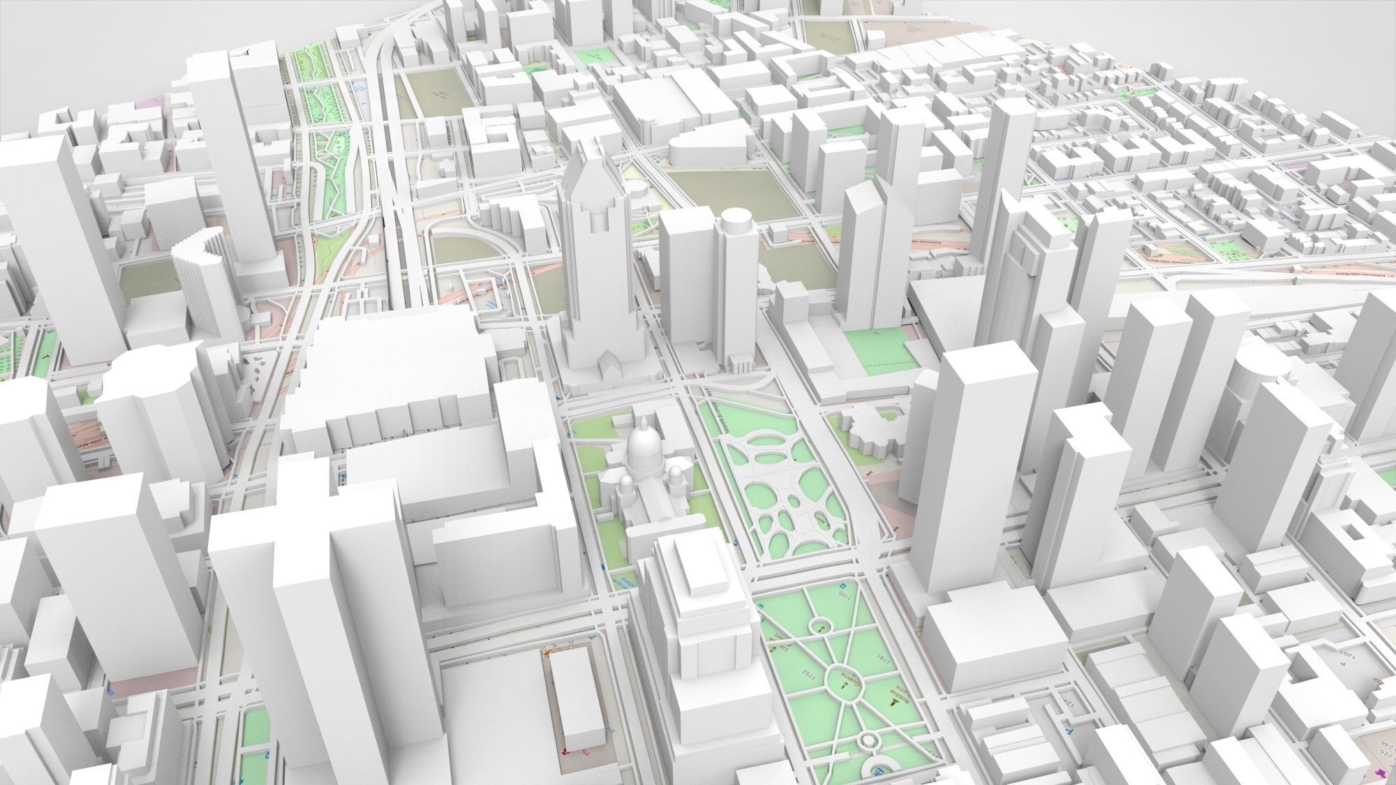 Cityscape Montreal Quebec Canada 3D print model 3D print model_3