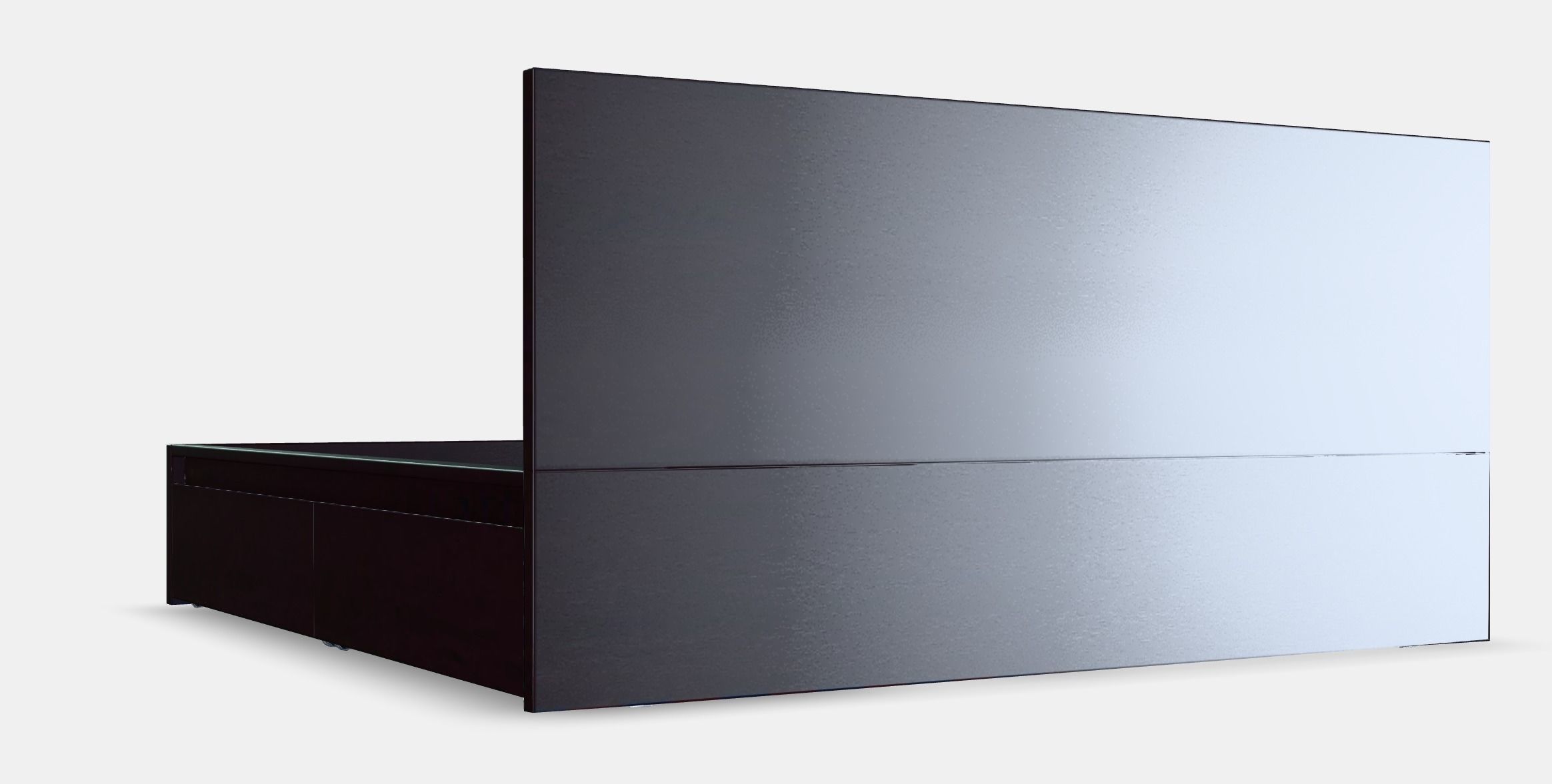 MALM Bed frame high w 2 storage boxes 4 Low-poly 3D model_4