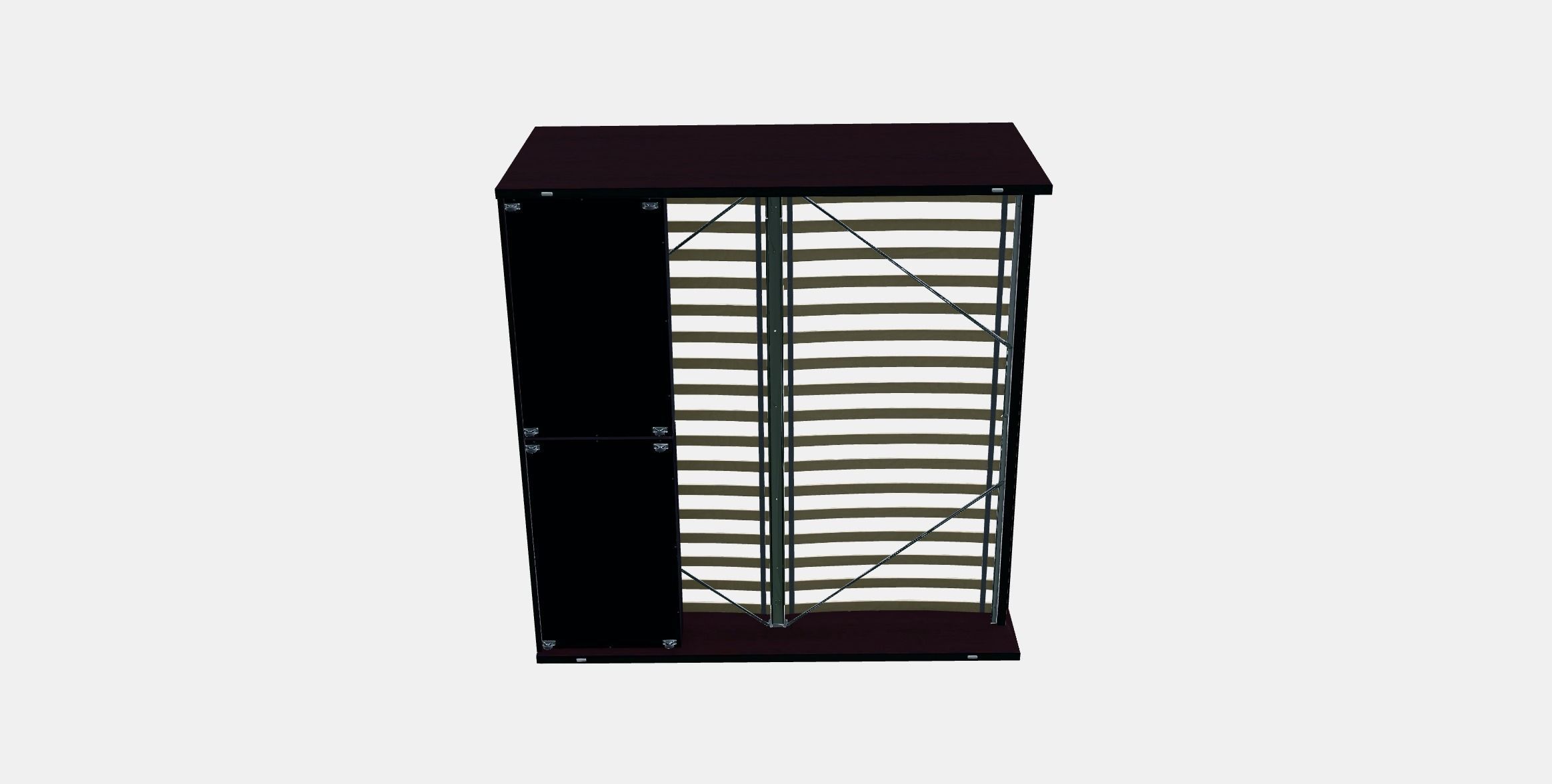 MALM Bed frame high w 2 storage boxes 4 Low-poly 3D model_8