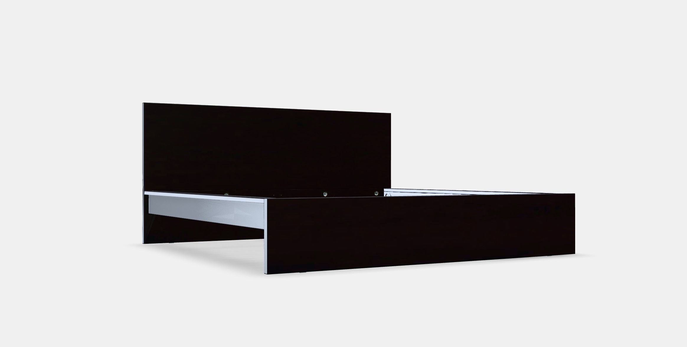 MALM Bed frame high w 2 storage boxes 4 Low-poly 3D model_7