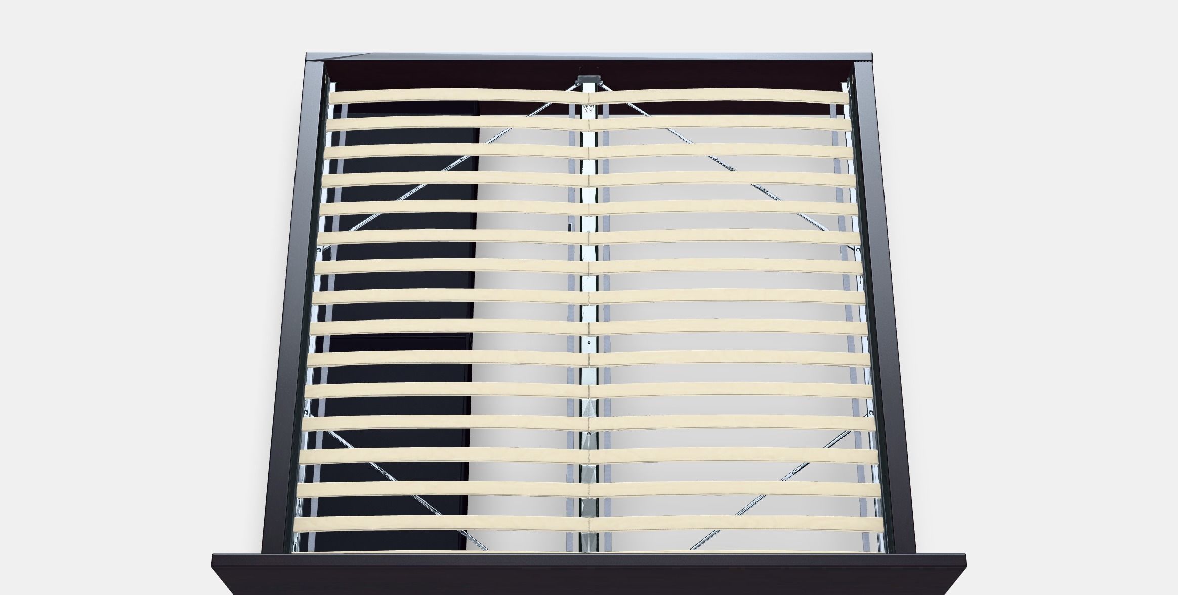 MALM Bed frame high w 2 storage boxes 4 Low-poly 3D model_3