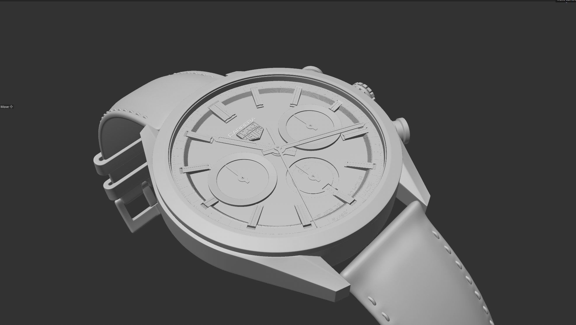 TAG Carrera Watch Highly Detailed 3D Model 3D model_4