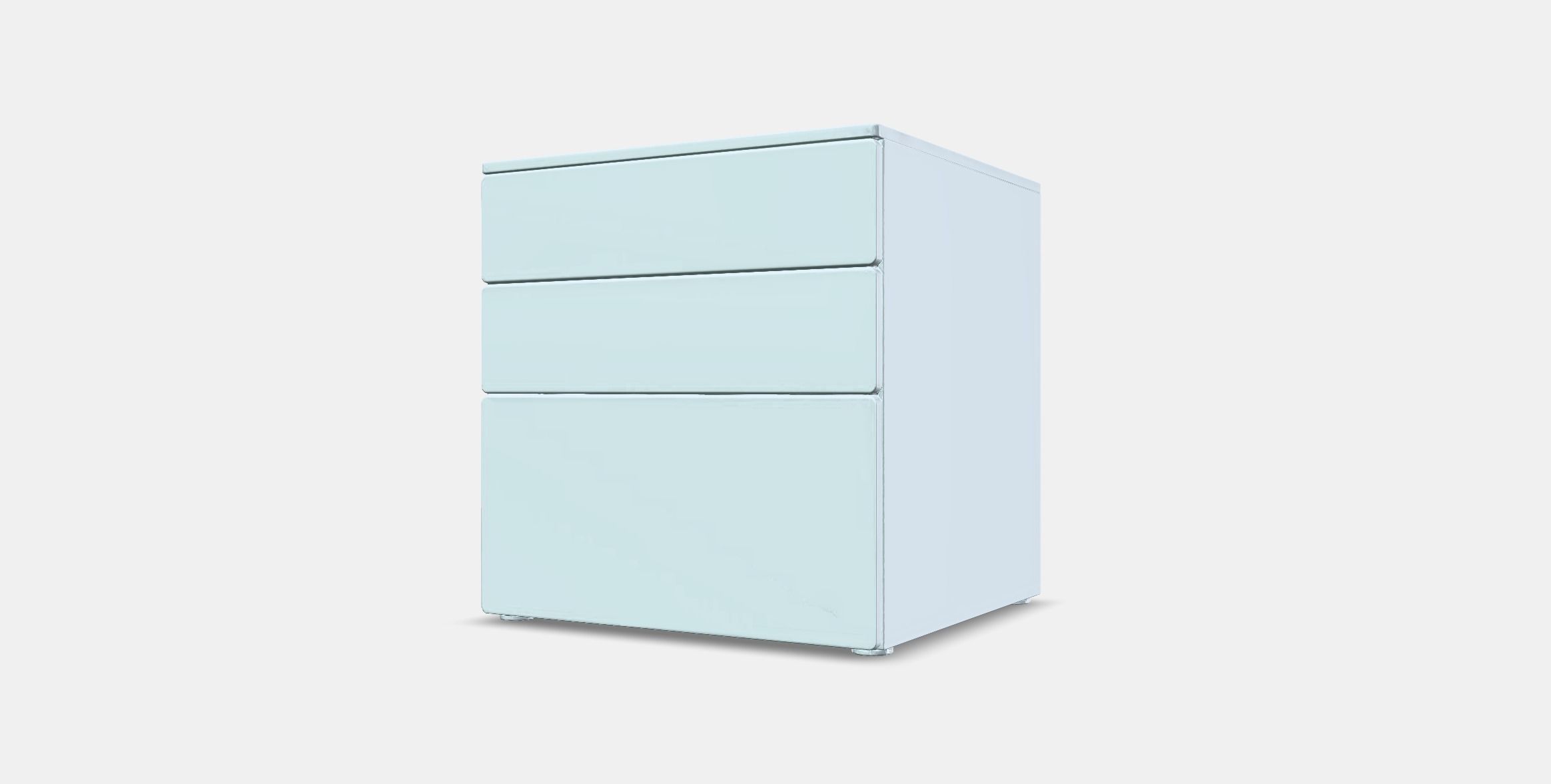 SMASTAD - PLATSA Chest of 3 drawers 5 Low-poly 3D model_12