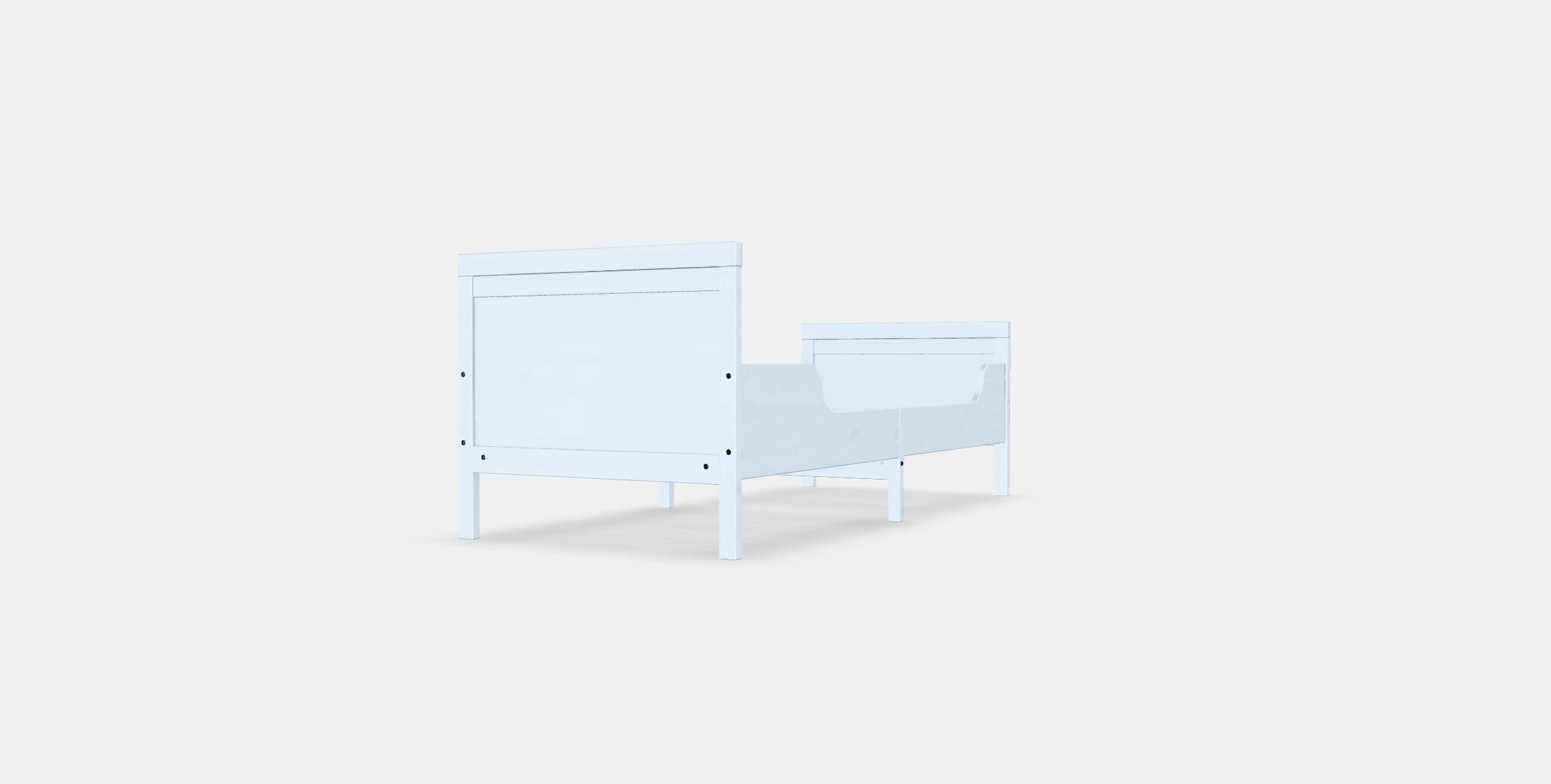 SUNDVIK Ext bed frame with slatted bed base Low-poly 3D model_5