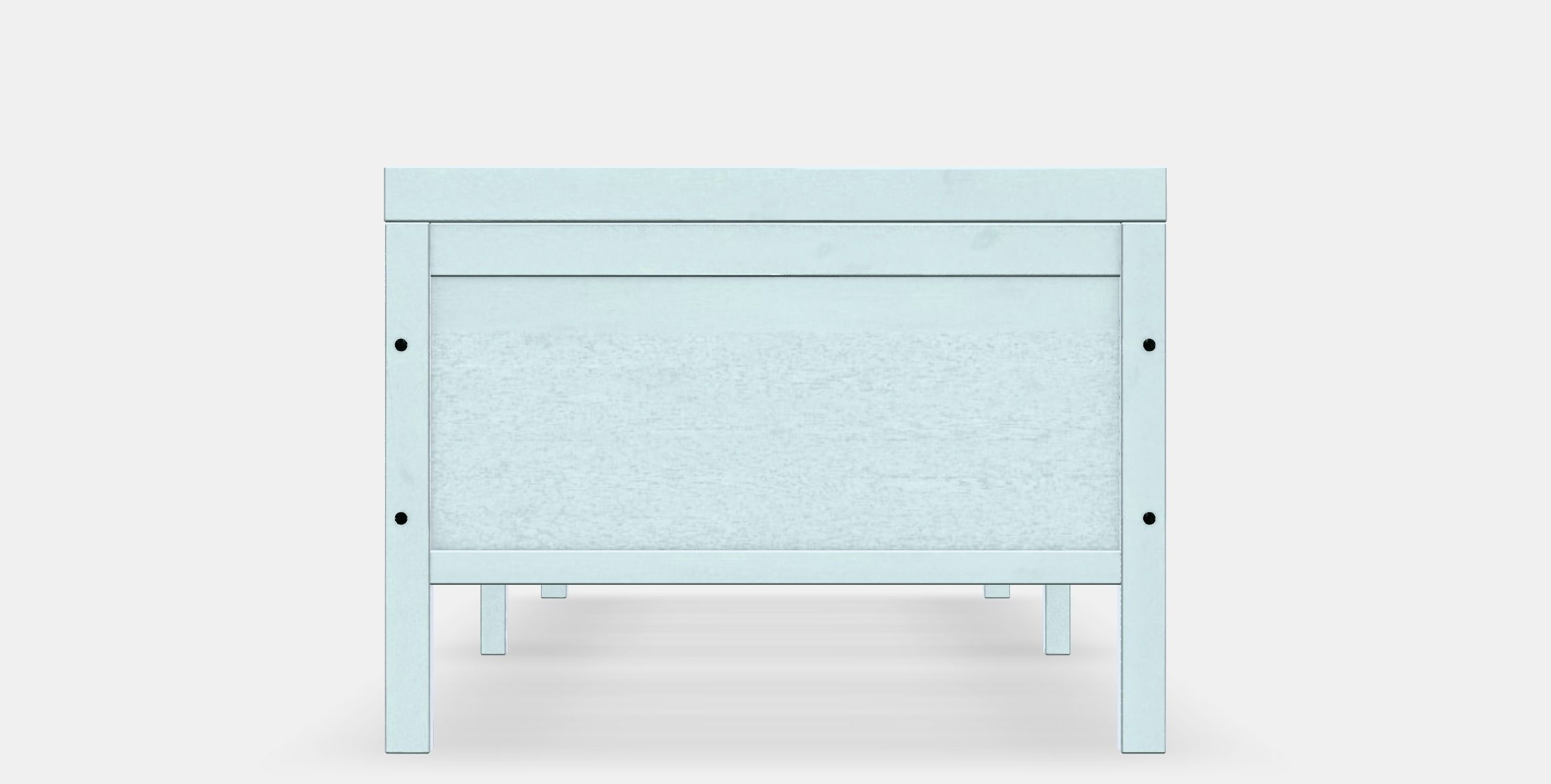 SUNDVIK Ext bed frame with slatted bed base Low-poly 3D model_11