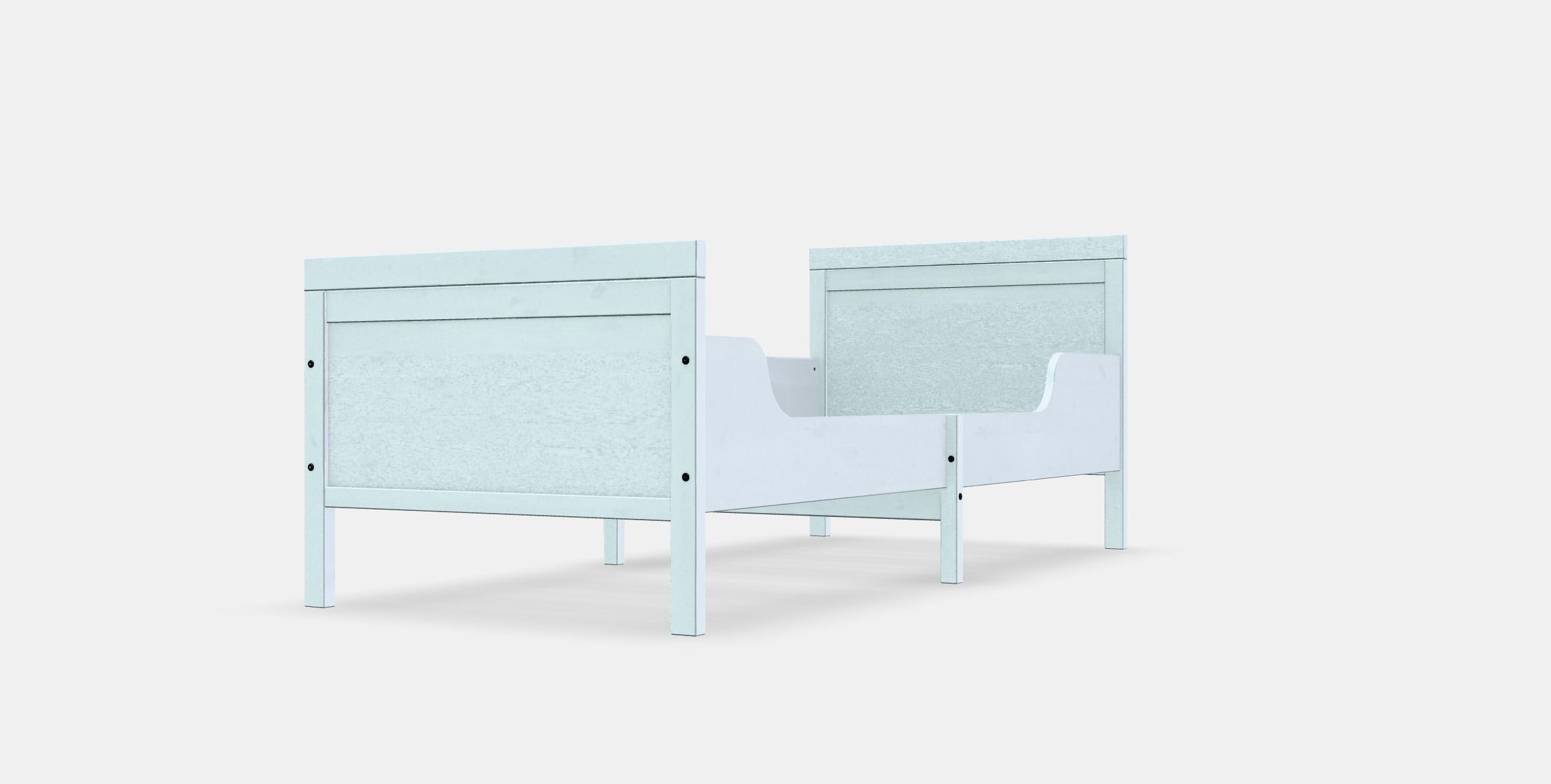 SUNDVIK Ext bed frame with slatted bed base Low-poly 3D model_13