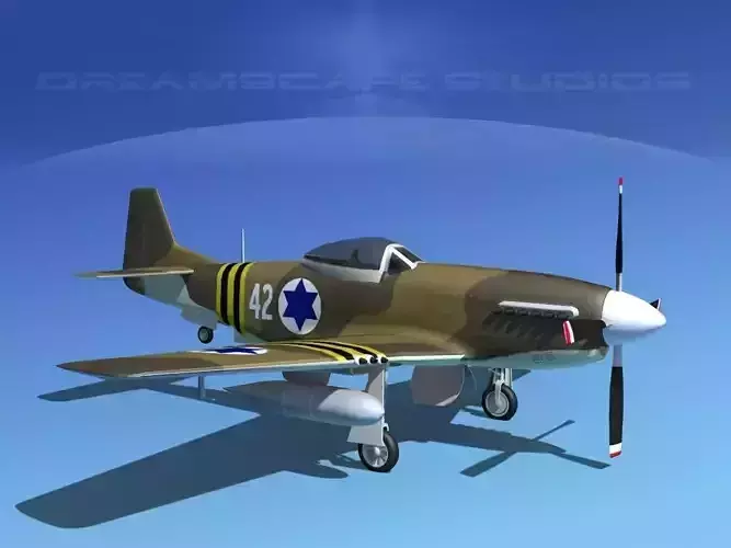 P-51D Mustang Isreal Defence Forces 3D model