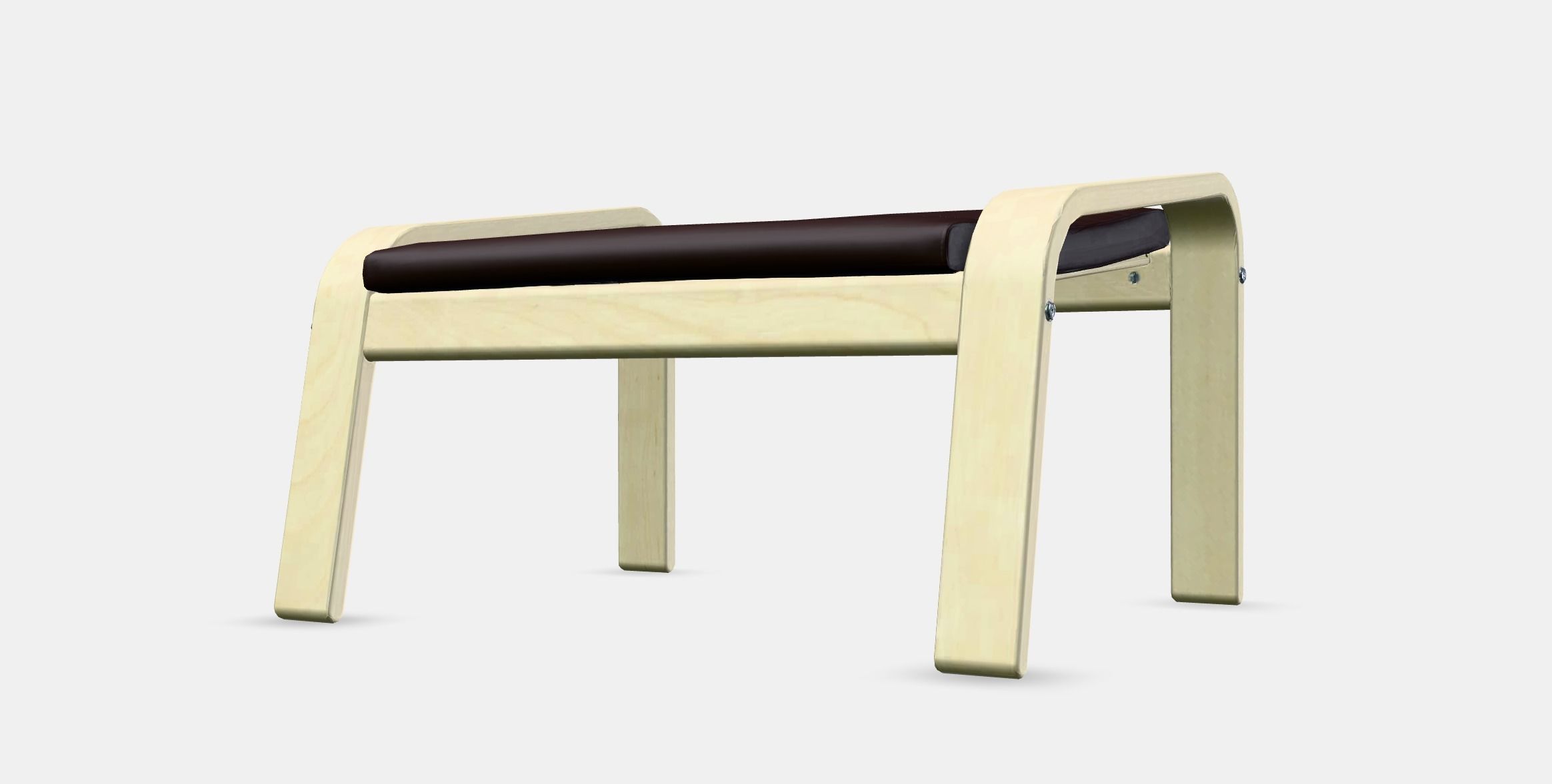 POANG Footstool 5 Low-poly 3D model_13