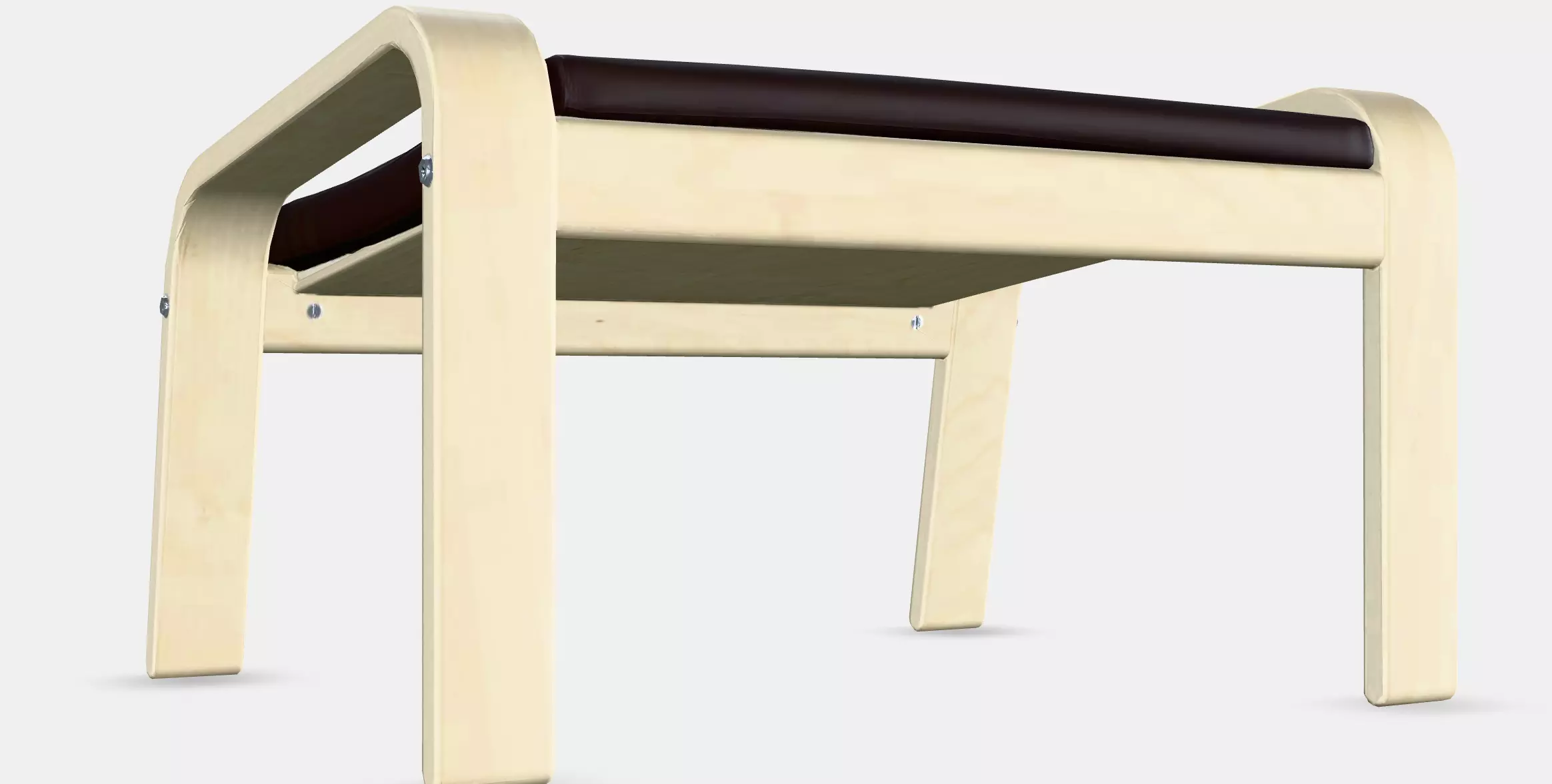 POANG Footstool 5 Low-poly 3D model_0