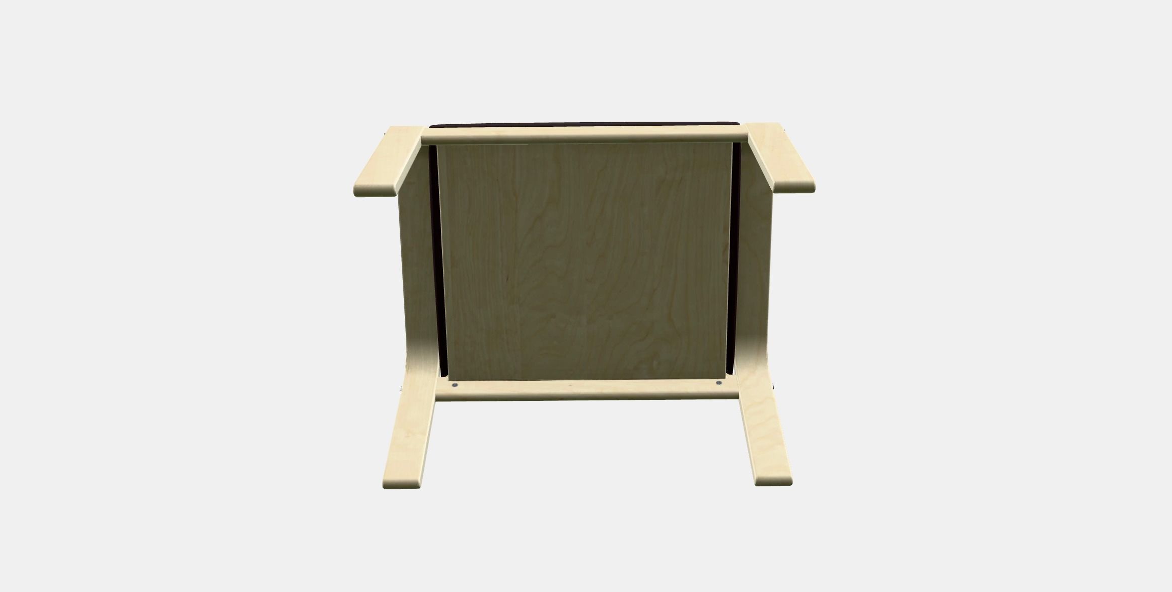 POANG Footstool 5 Low-poly 3D model_5