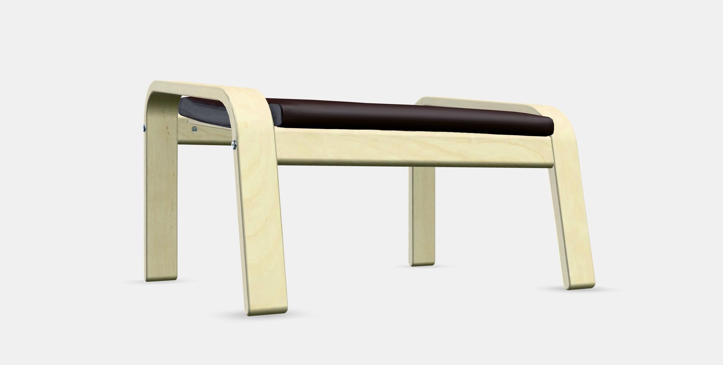 POANG Footstool 5 Low-poly 3D model_8