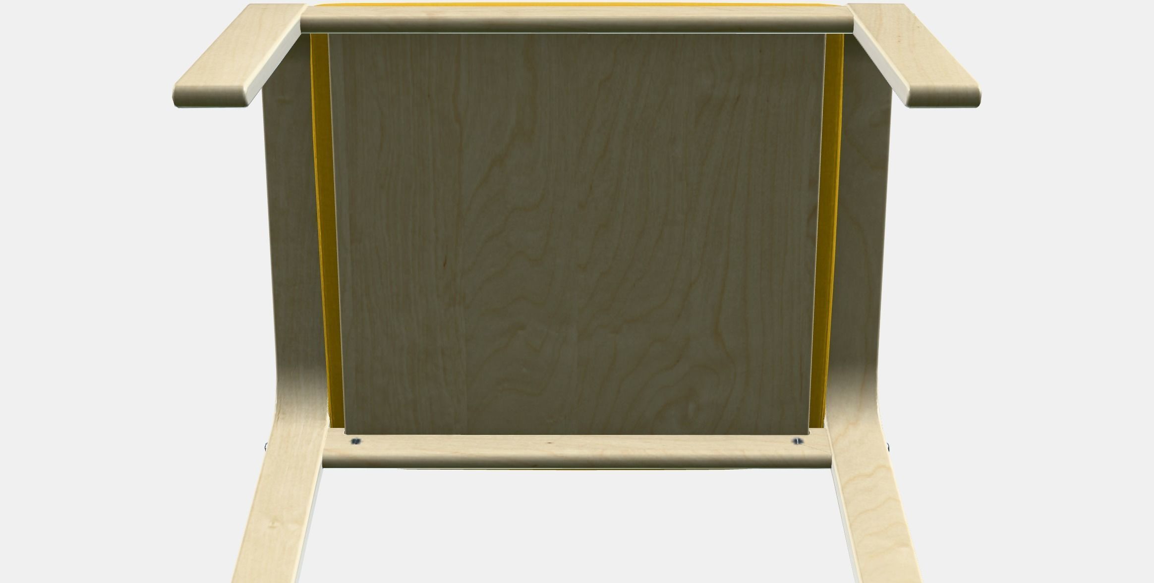 POANG Footstool 6 Low-poly 3D model_10