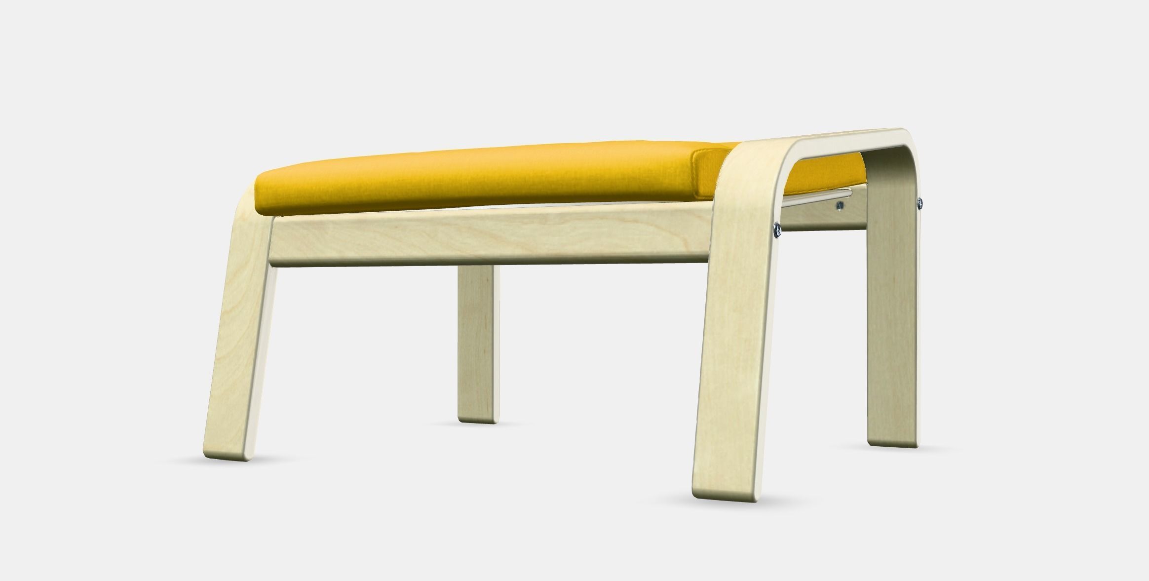 POANG Footstool 6 Low-poly 3D model_13