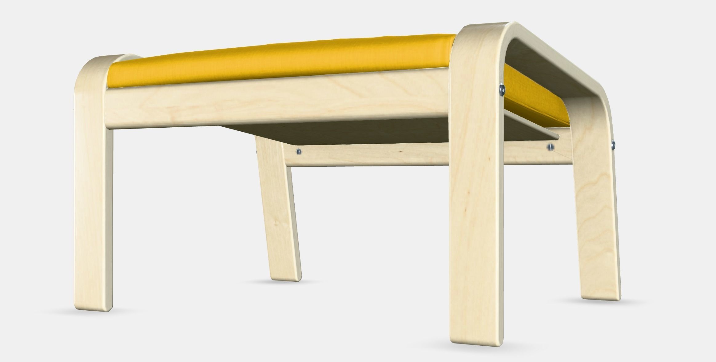 POANG Footstool 6 Low-poly 3D model_7