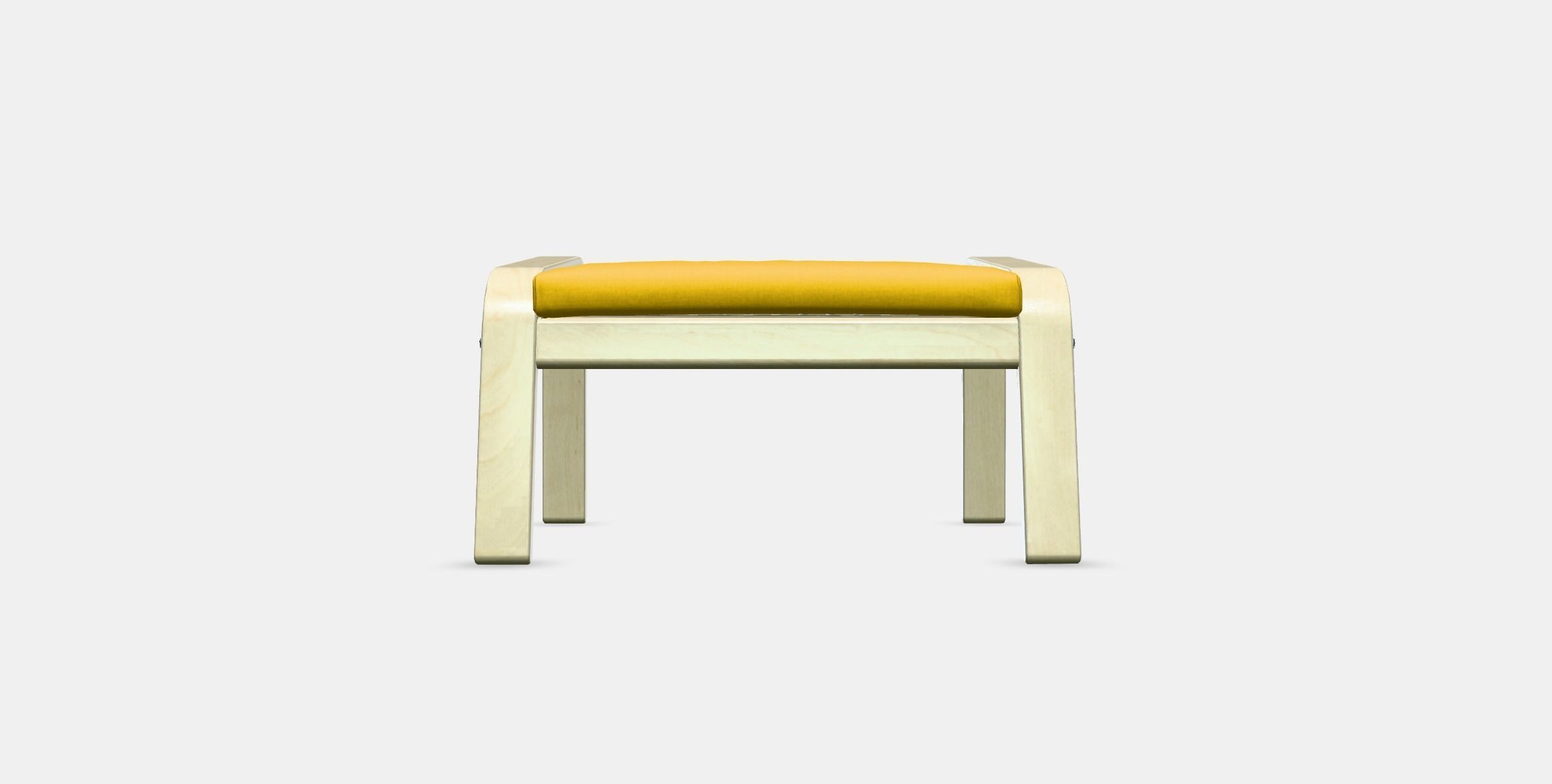 POANG Footstool 6 Low-poly 3D model_9