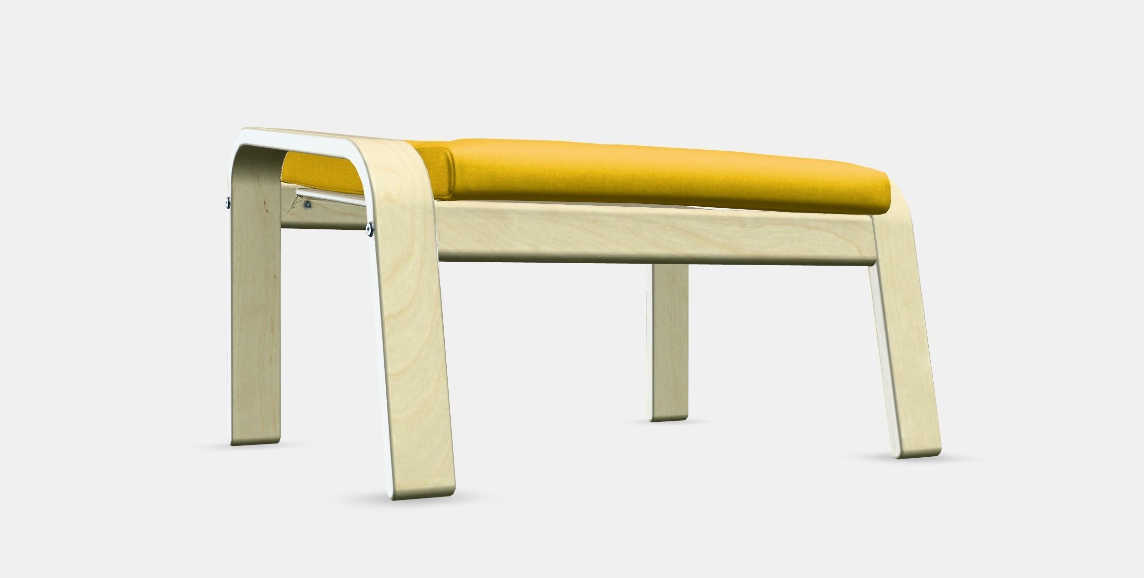 POANG Footstool 6 Low-poly 3D model_8