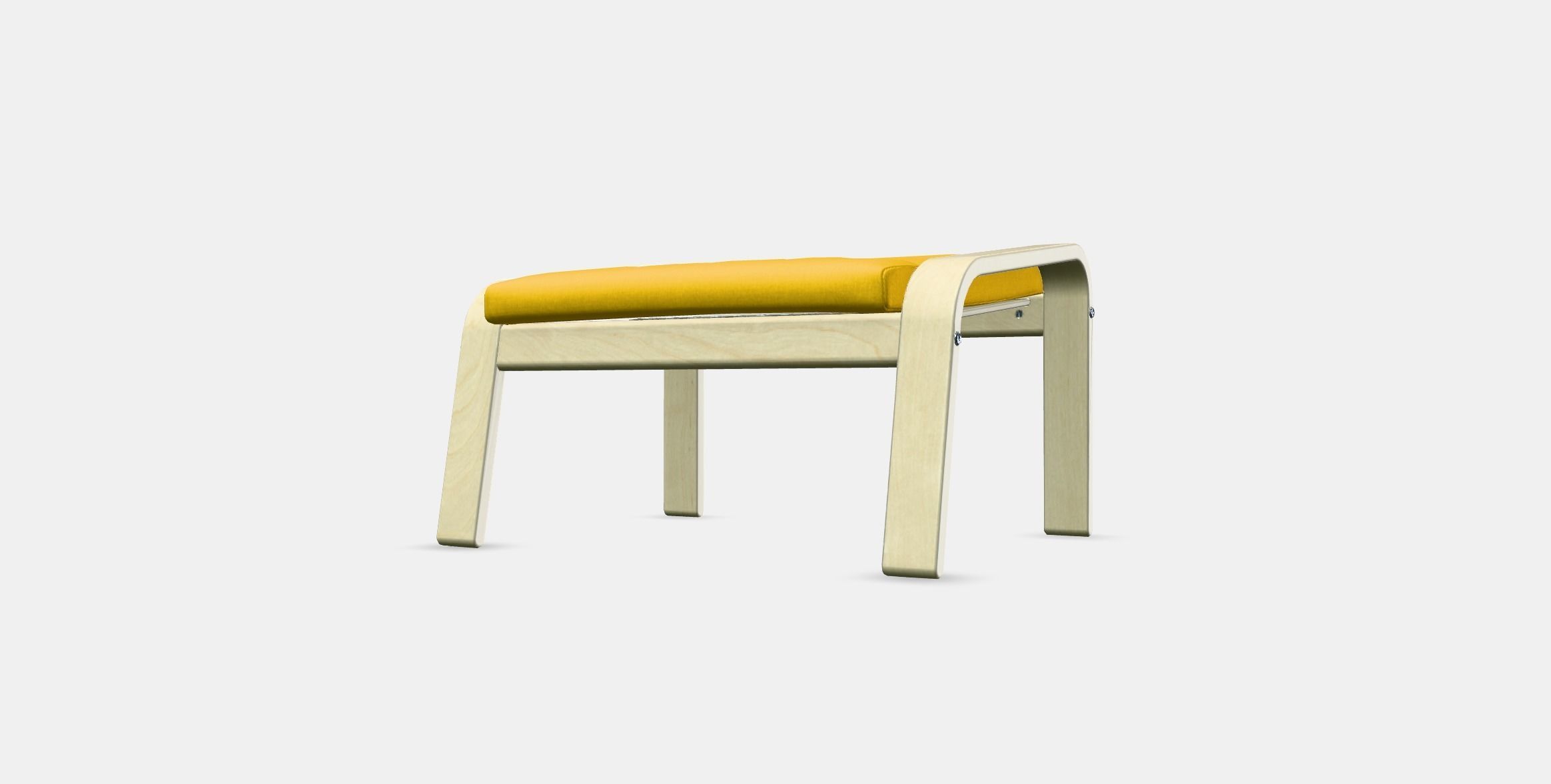 POANG Footstool 6 Low-poly 3D model_12