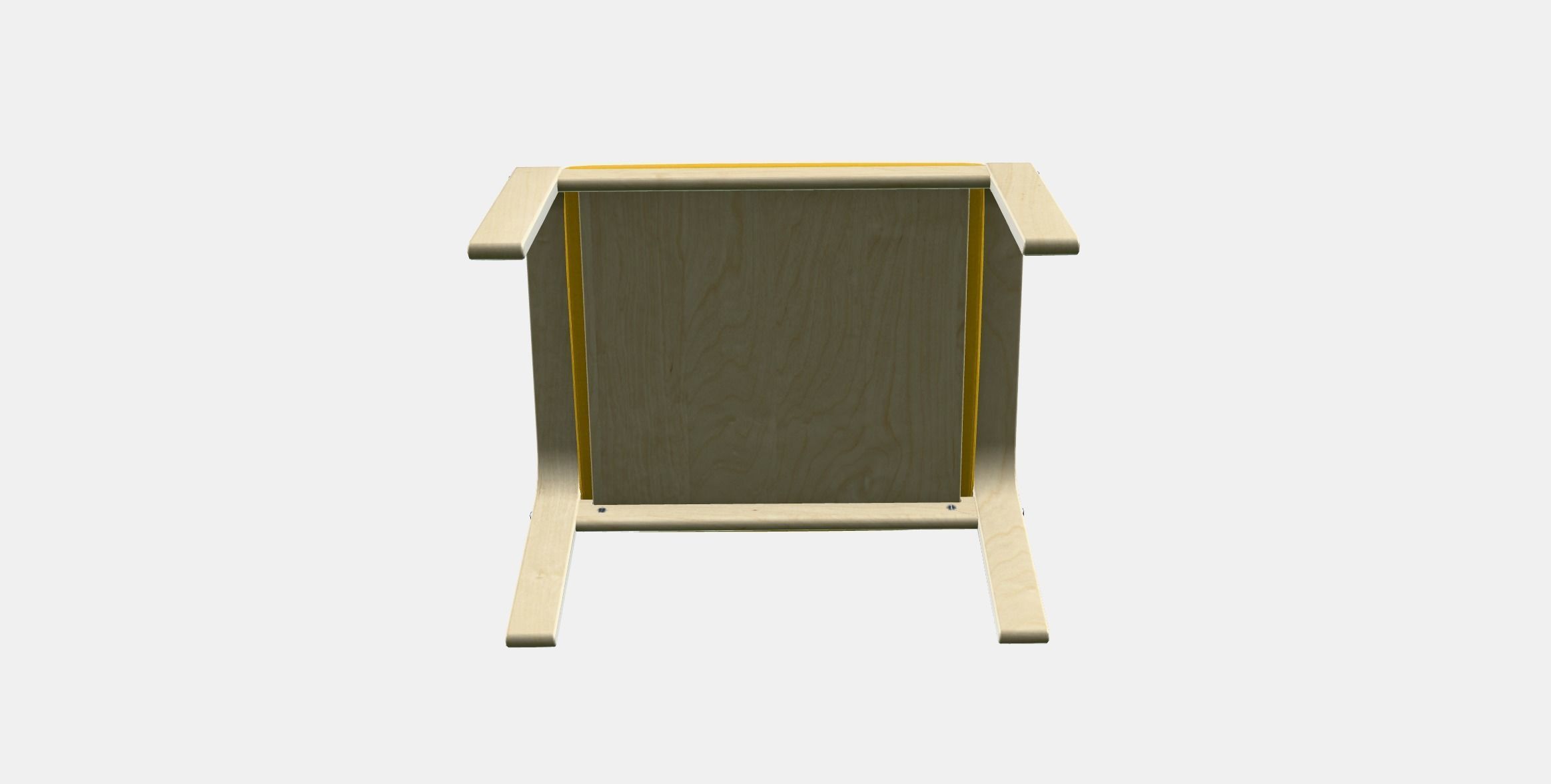 POANG Footstool 6 Low-poly 3D model_5