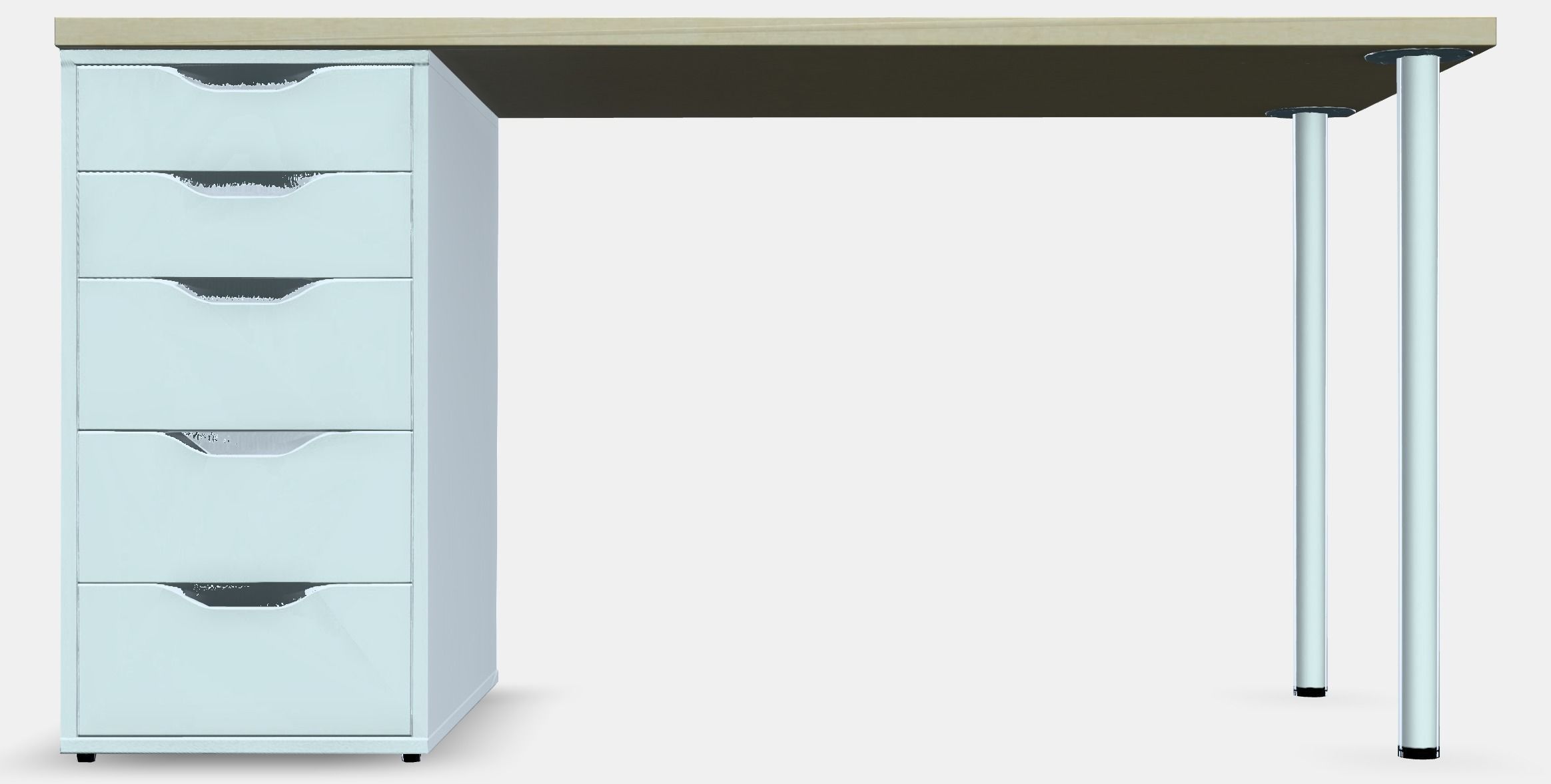 MALSKYTT - ALEX Desk Low-poly 3D model_11