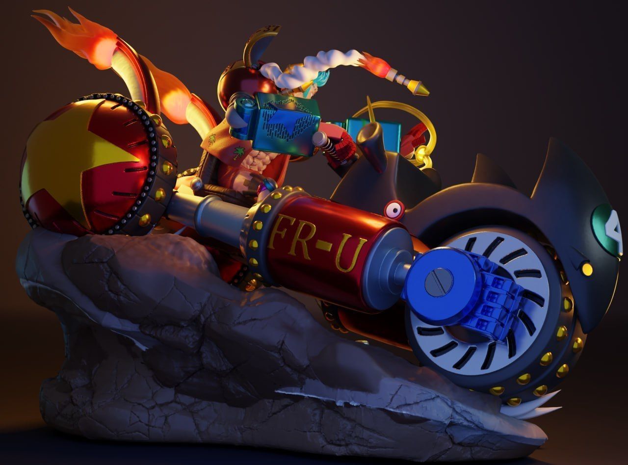 FRANKY - ONE PIECE - IMPRESSAO 3D 3D print model_3