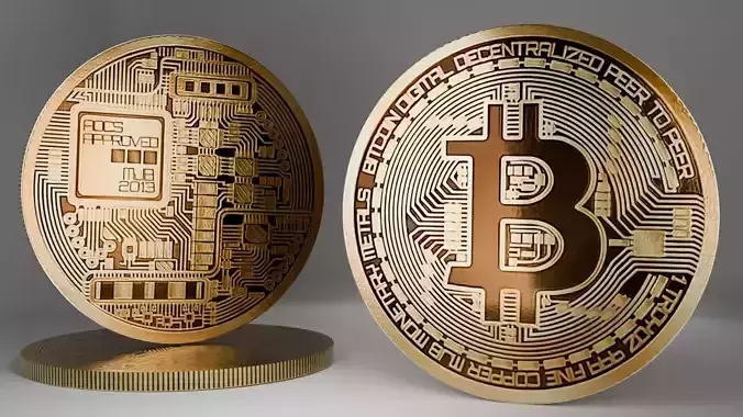 3D bitcoin  model 