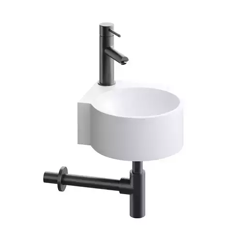 Regal White Micro Corner Basin 3D model