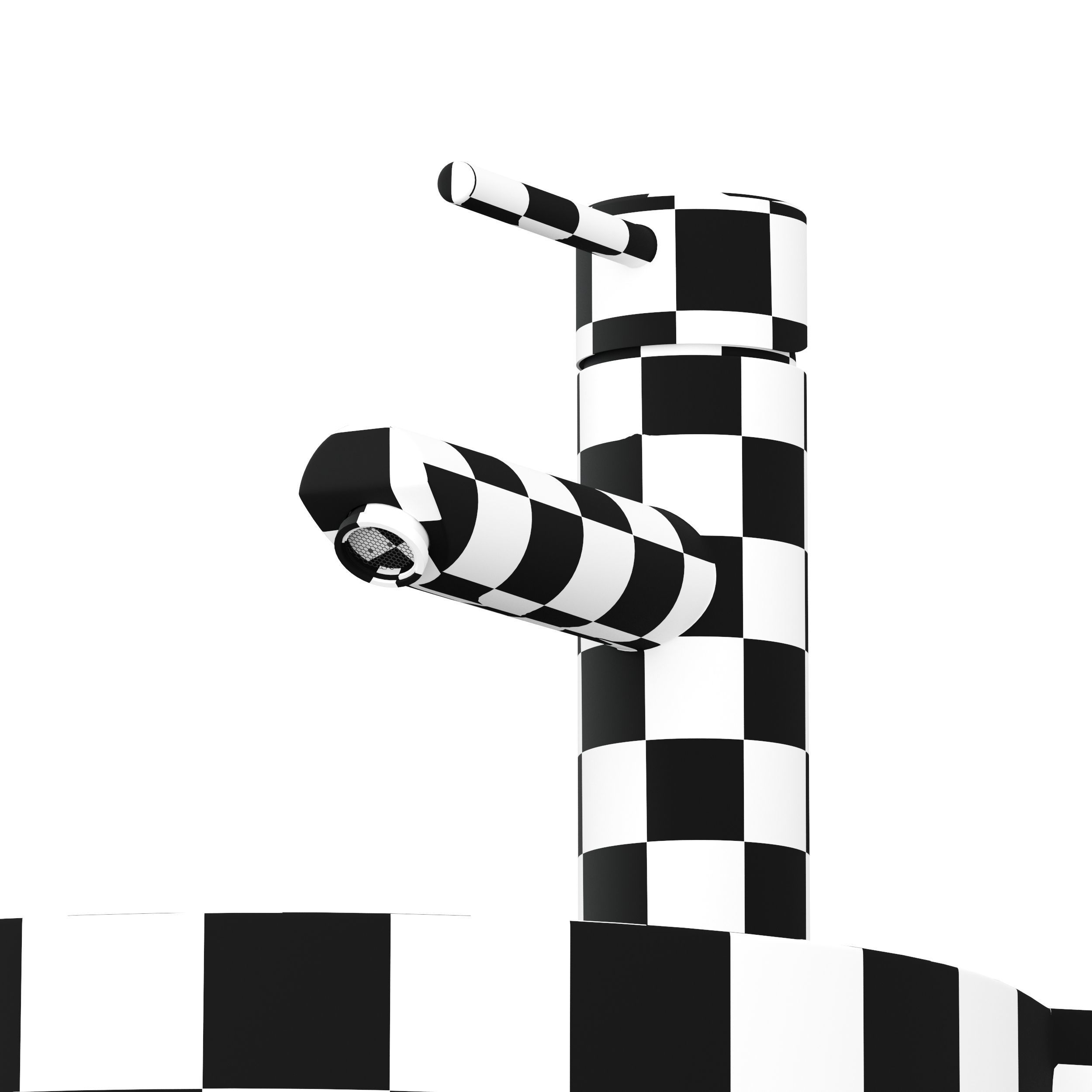 Regal White Micro Corner Basin 3D model_8