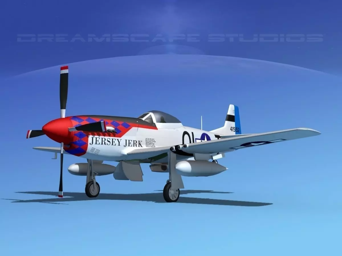 P-51D Mustang Jersey Jerk 3D model