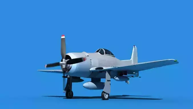 Grumman F8F-2 Bearcat V00 3D model