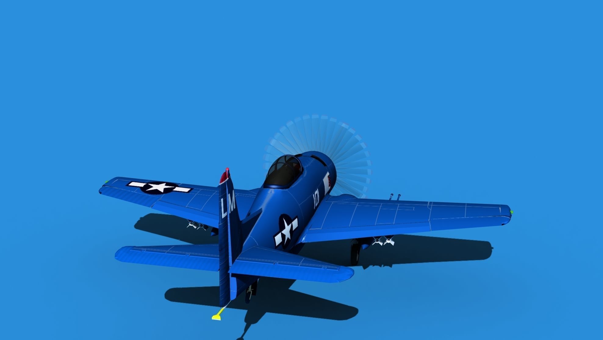 Grumman F8F-2 Bearcat V01 3D model_6