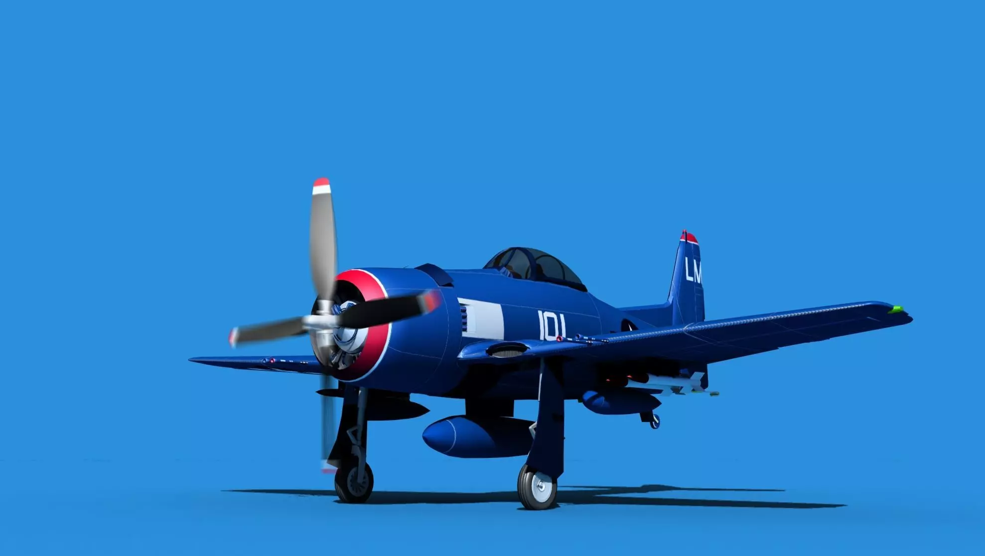 Grumman F8F-2 Bearcat V01 3D model_0