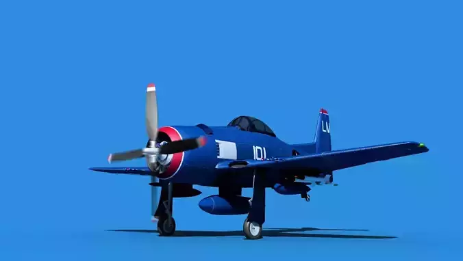 Grumman F8F-2 Bearcat V01 3D model
