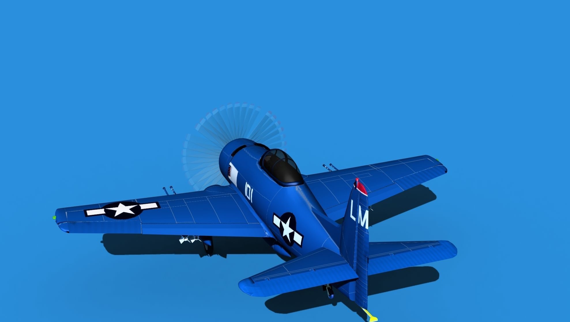 Grumman F8F-2 Bearcat V01 3D model_7