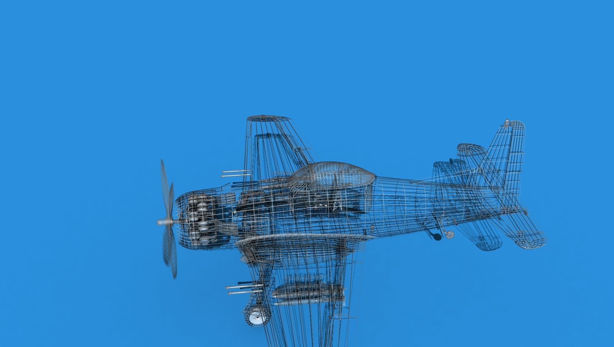 Grumman F8F-2 Bearcat V02 3D model_14