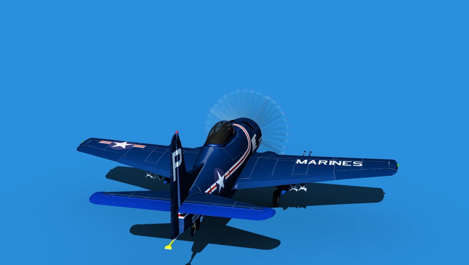 Grumman F8F-2 Bearcat V02 3D model_6