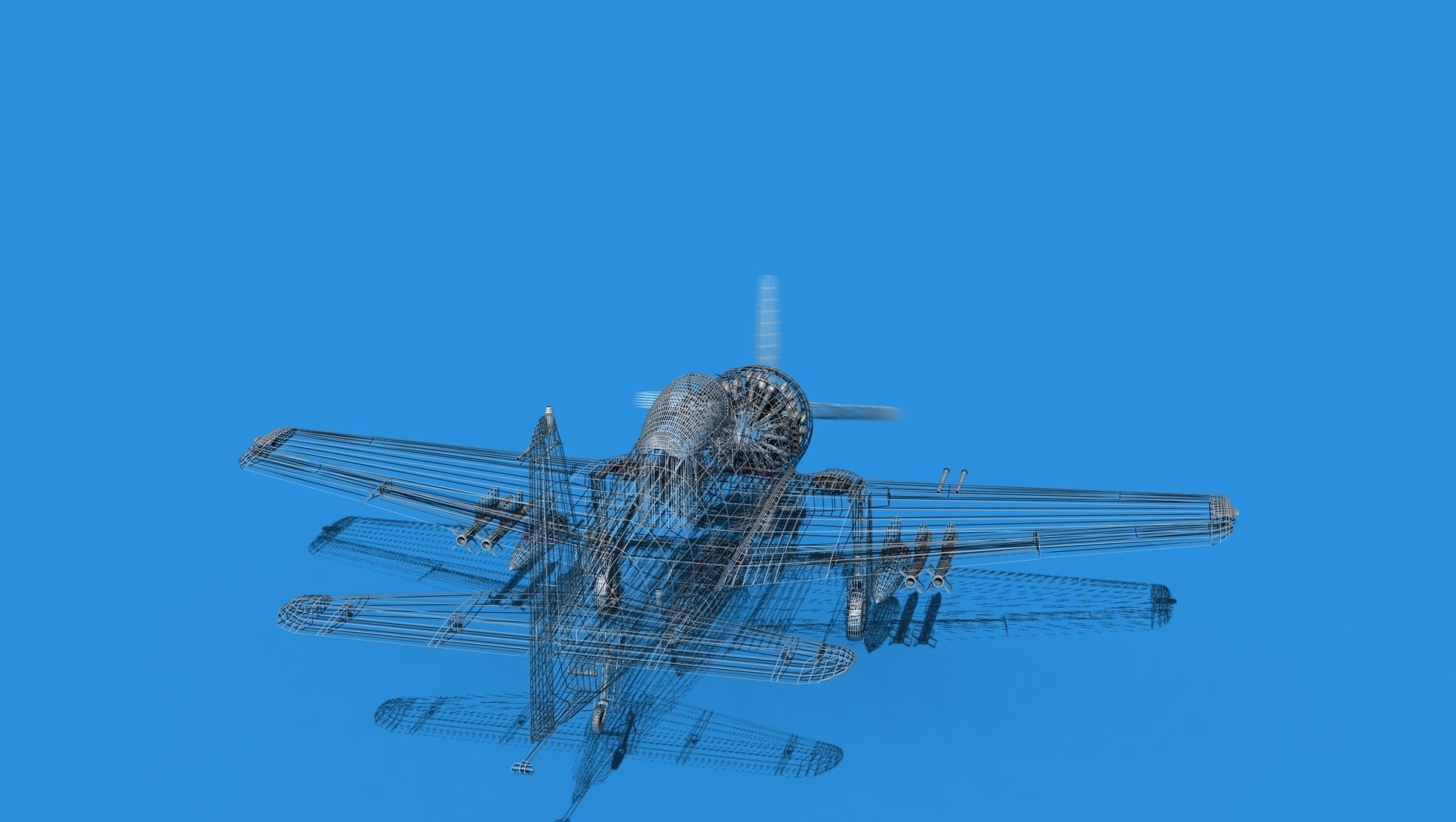 Grumman F8F-2 Bearcat V03 3D model_13