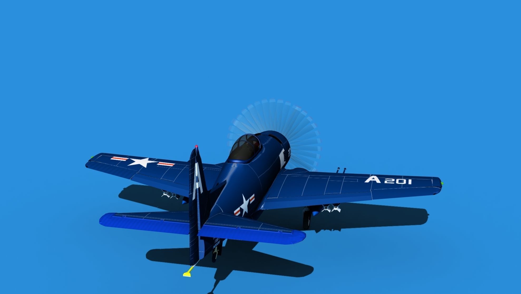 Grumman F8F-2 Bearcat V03 3D model_6