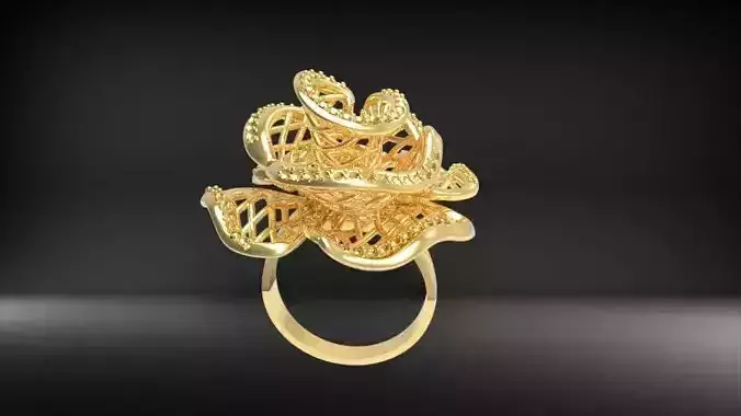 rose ring with diamonds