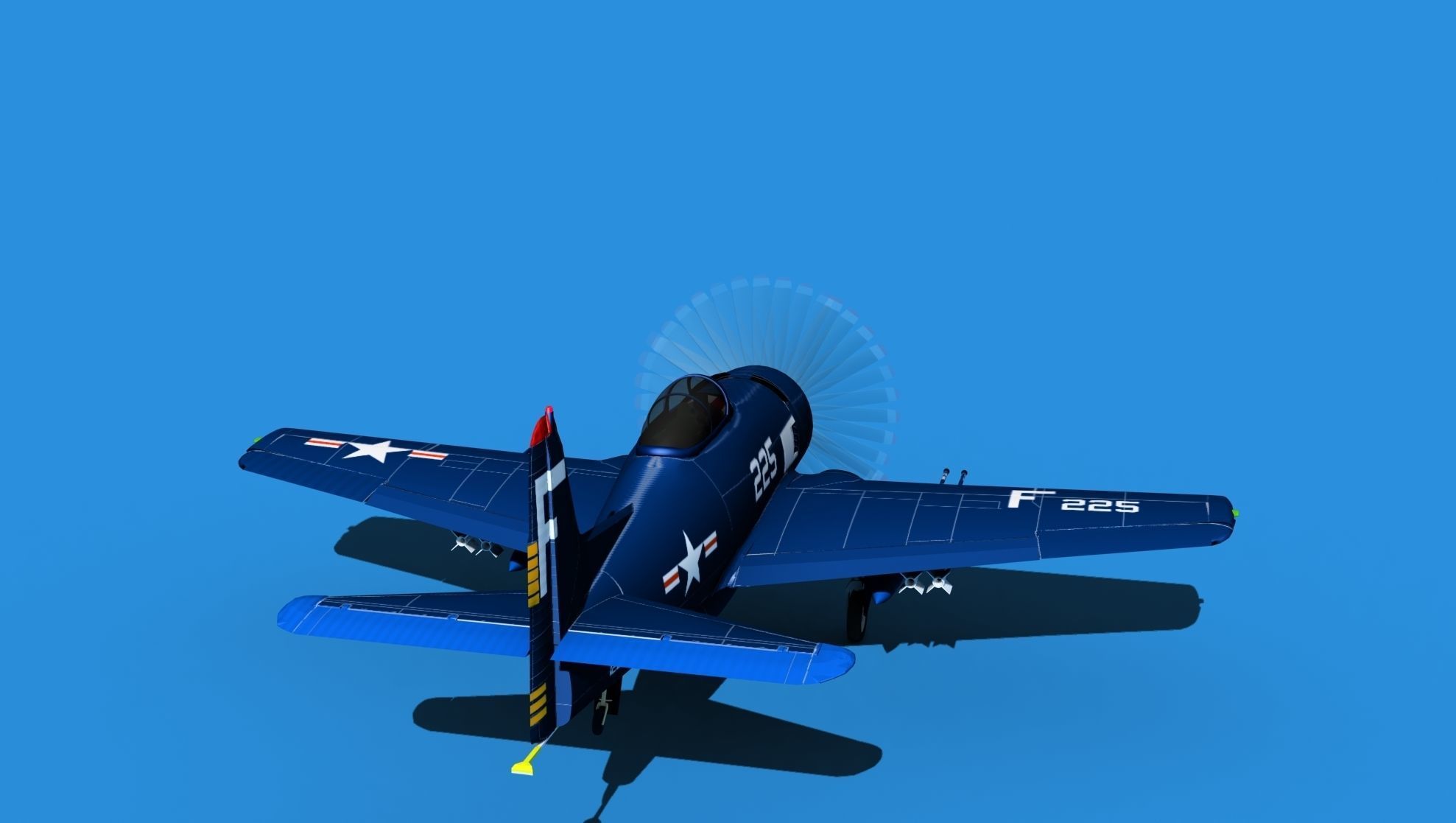 Grumman F8F-2 Bearcat V05 3D model_6