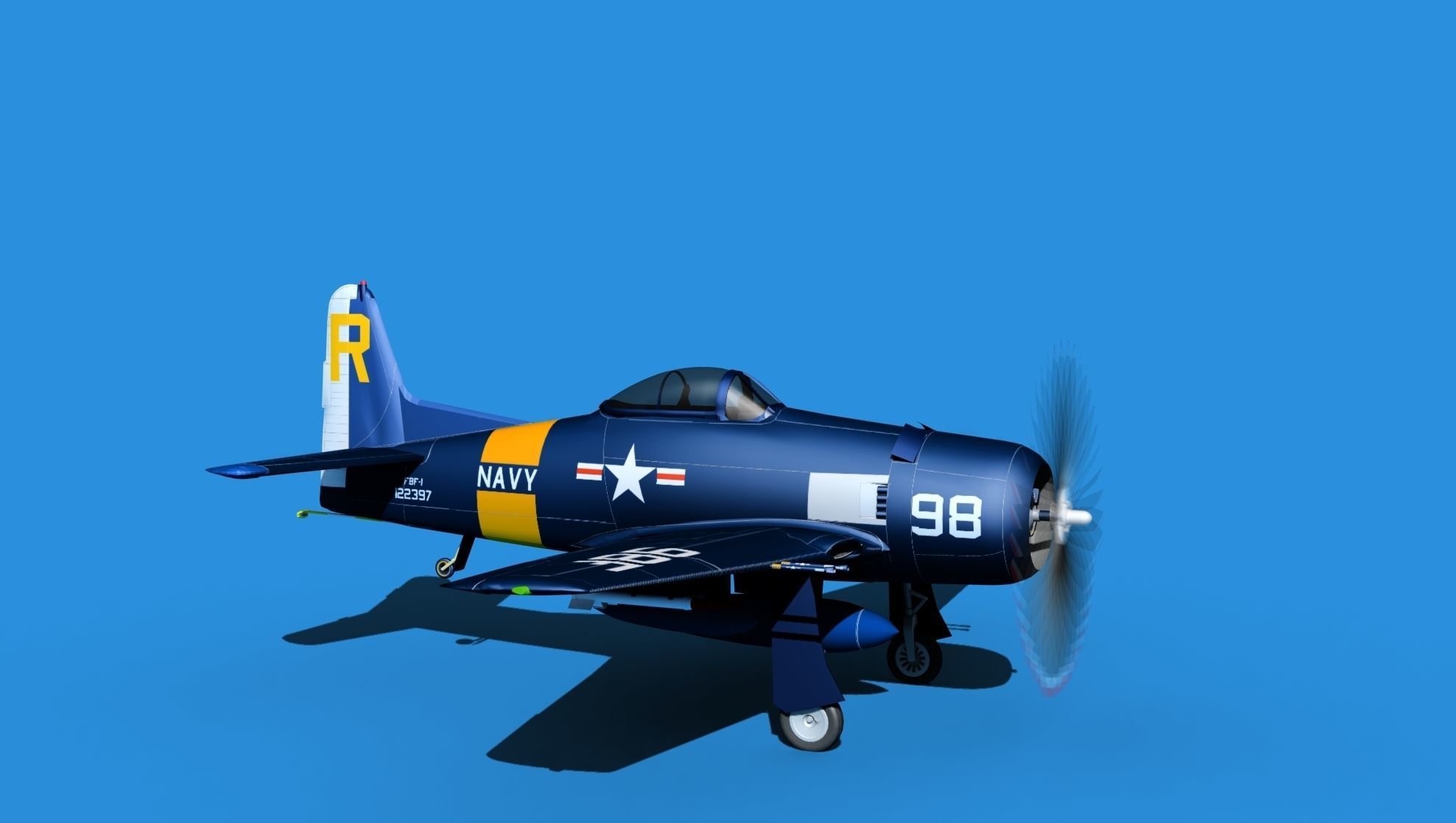 Grumman F8F-2 Bearcat V06 3D model_3
