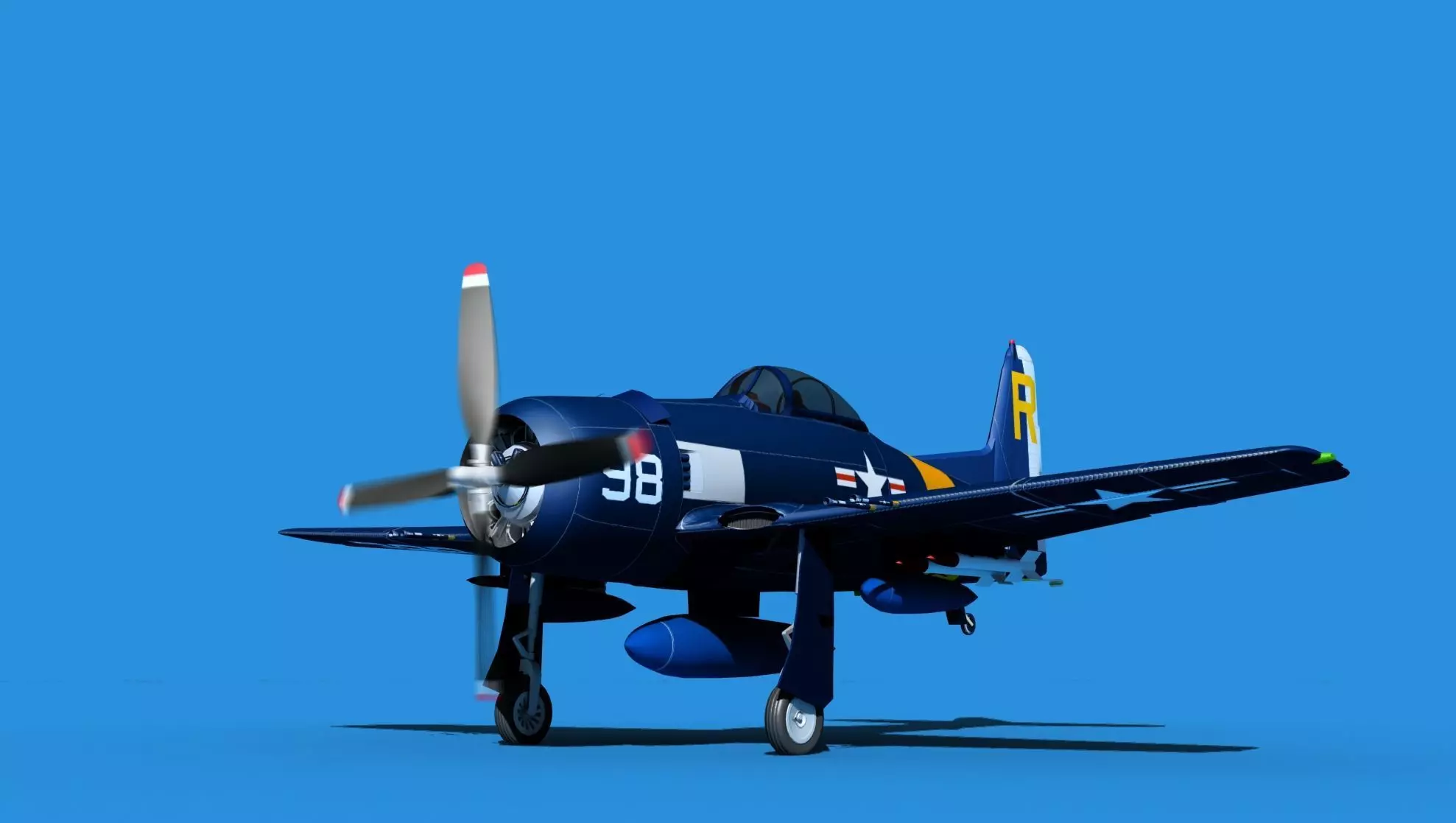 Grumman F8F-2 Bearcat V06 3D model_0