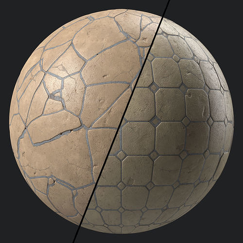 Pavement Materials 103- Concrete Paving - Sbsar Pbr 4k Seamless Texture