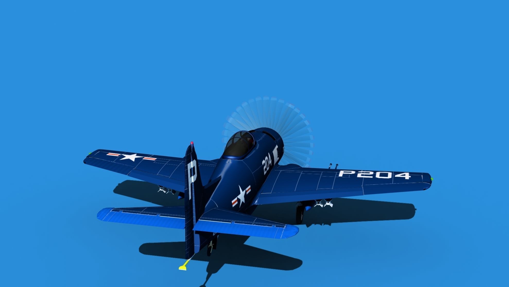 Grumman F8F-2 Bearcat V08 3D model_6