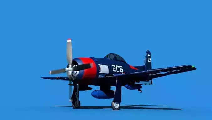 Grumman F8F-2 Bearcat V10 3D model