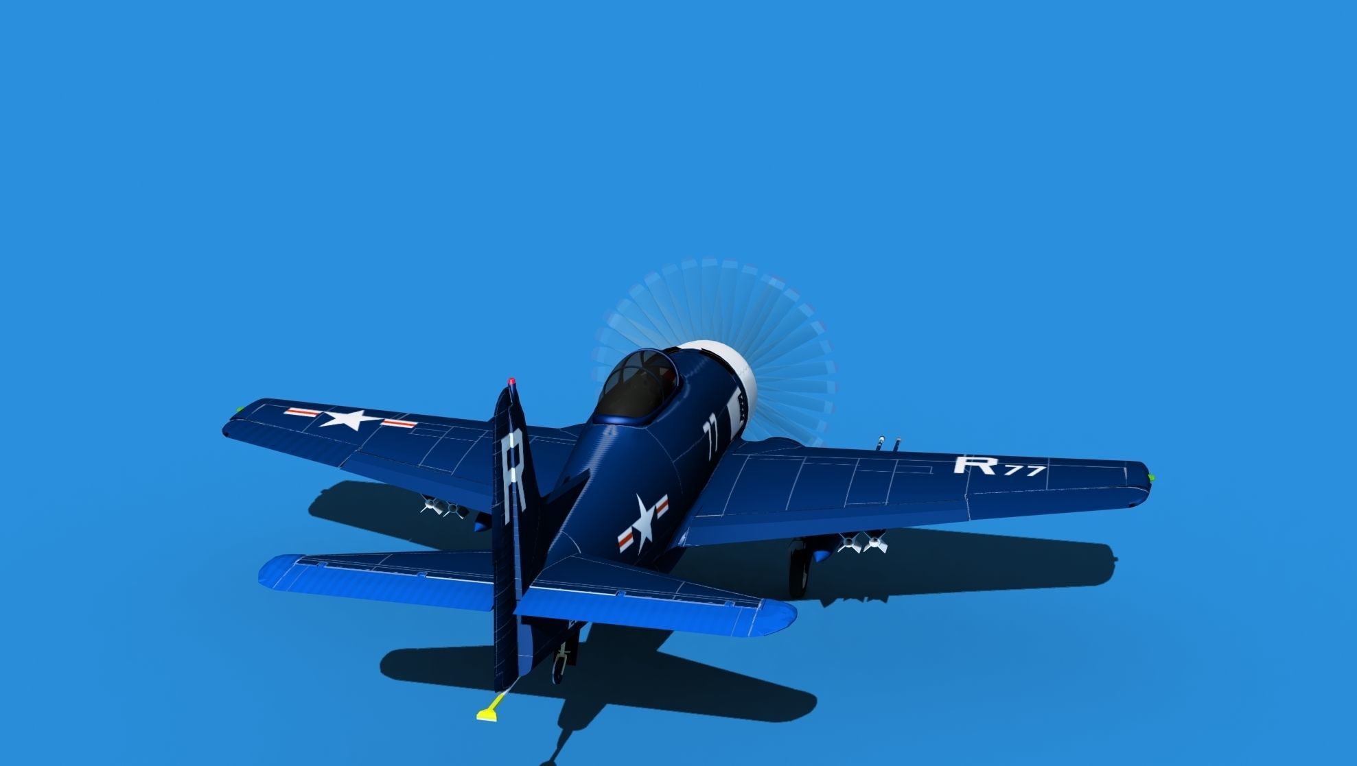 Grumman F8F-2 Bearcat V11 3D model_6