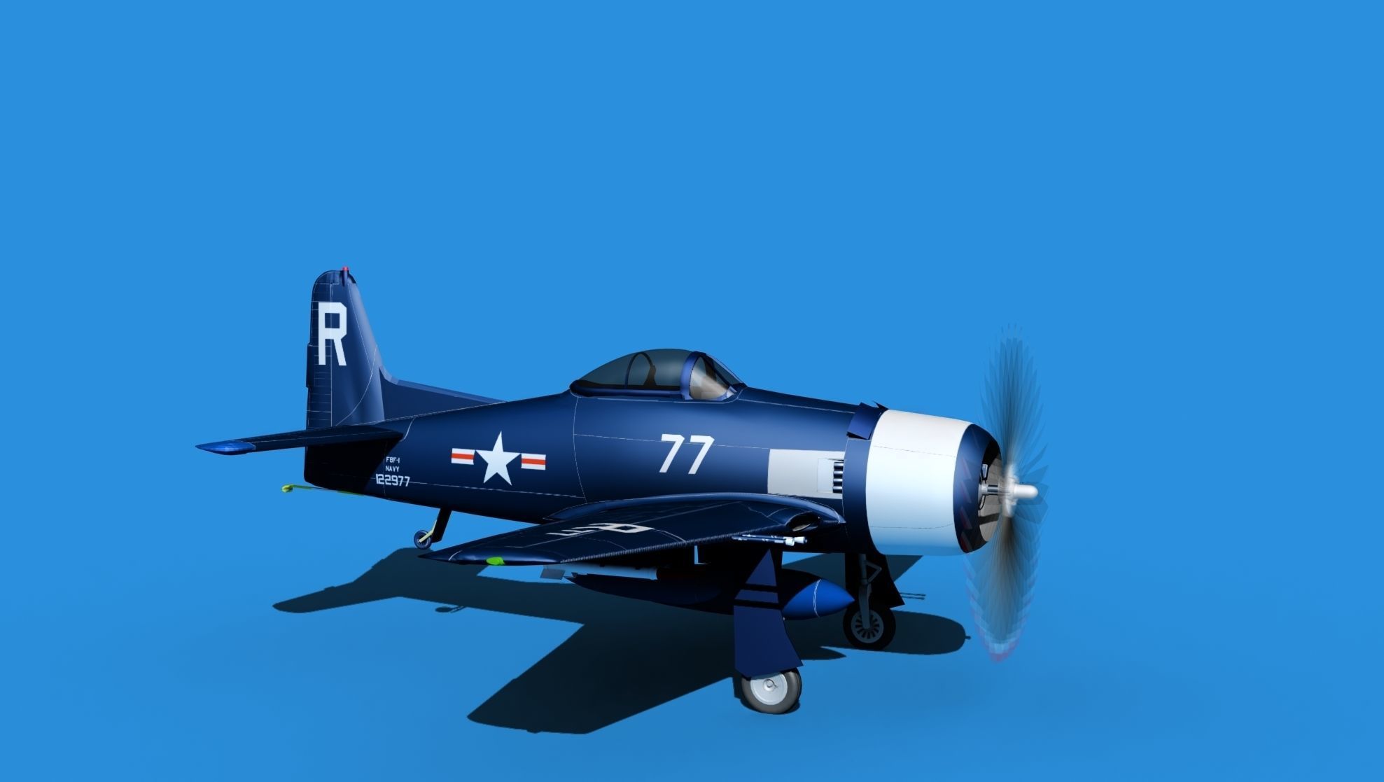 Grumman F8F-2 Bearcat V11 3D model_3