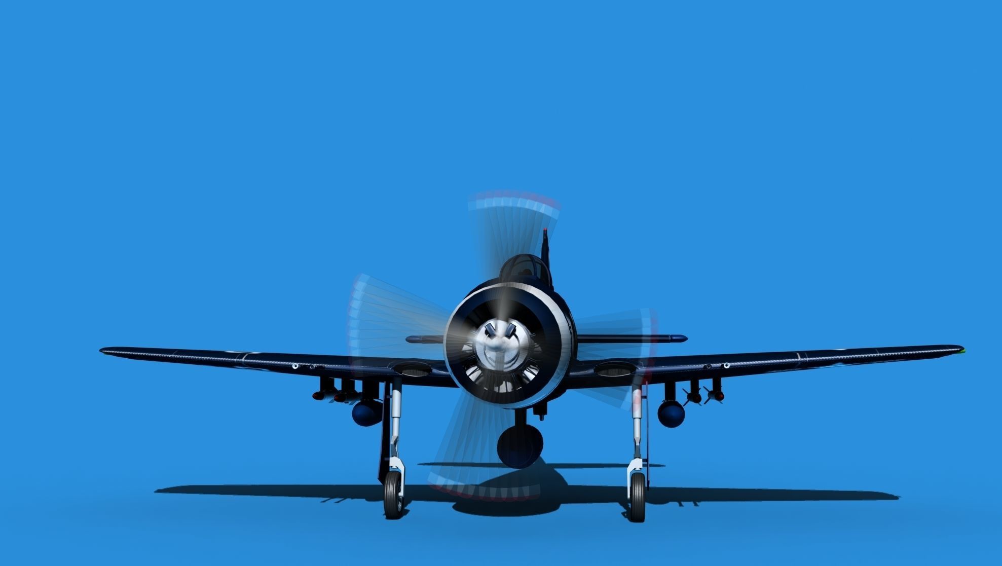 Grumman F8F-2 Bearcat V11 3D model_1