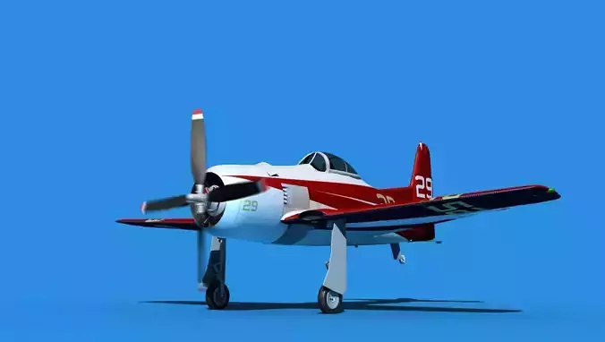 Grumman F8F-2 Bearcat V16 3D model