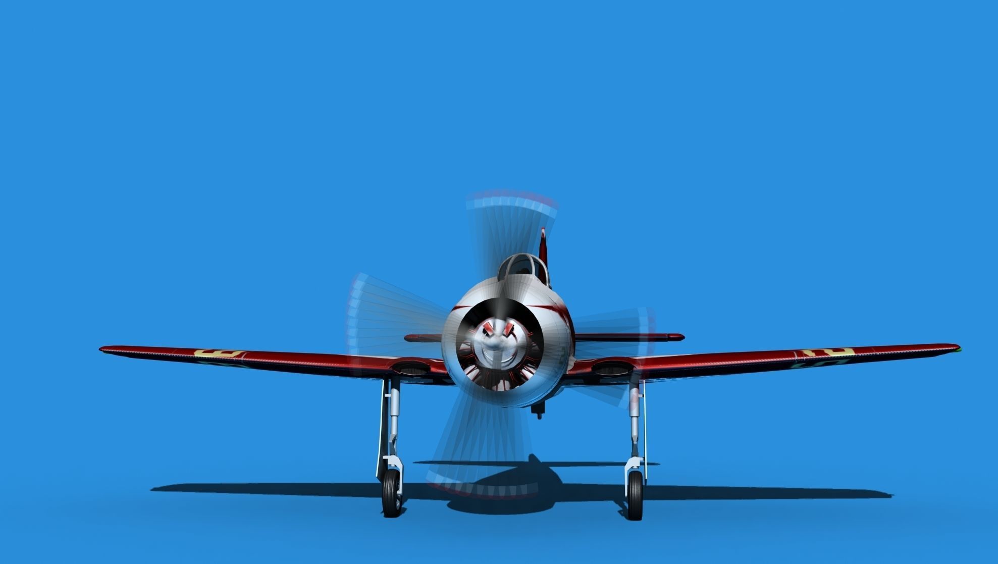 Grumman F8F-2 Bearcat V16 3D model_1