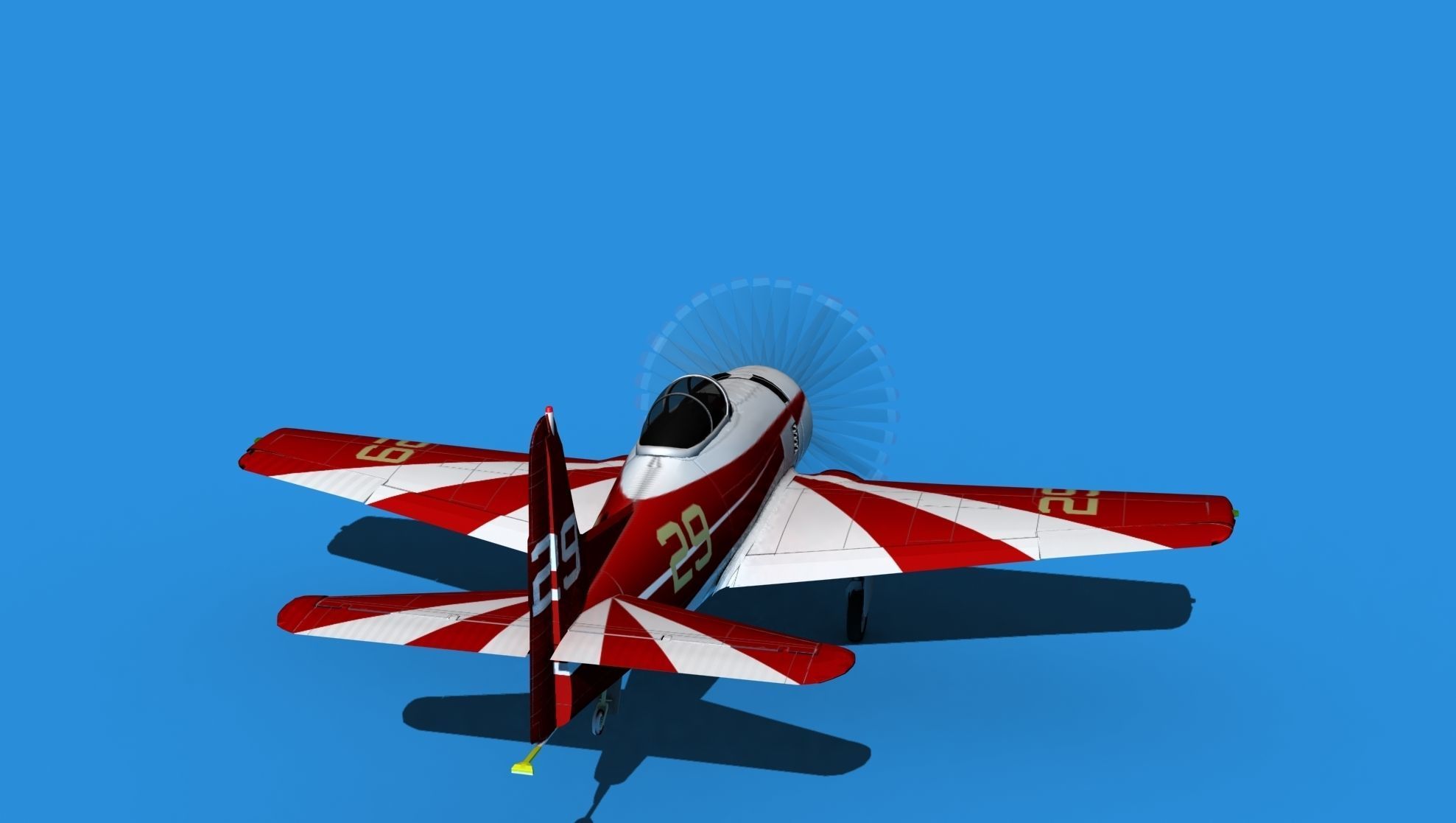 Grumman F8F-2 Bearcat V16 3D model_6